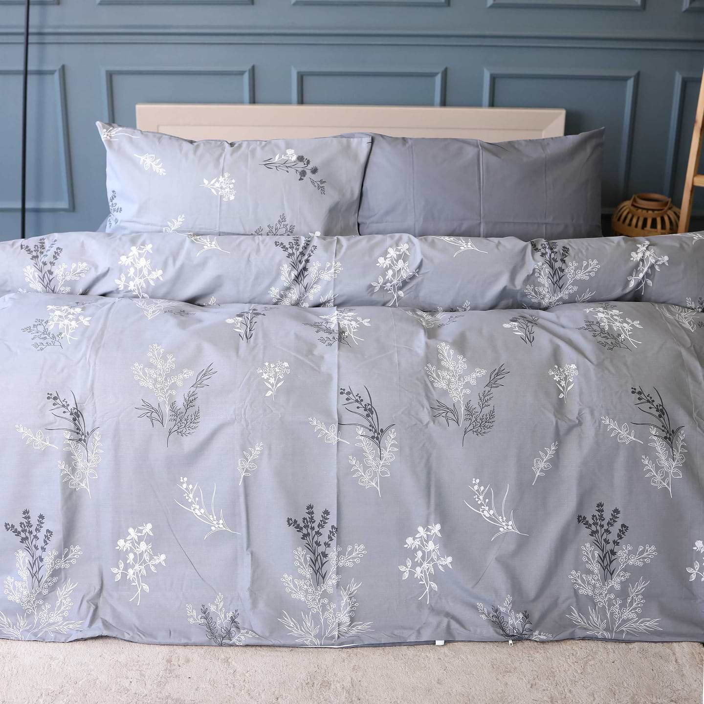 Комплект постільної білизни дитячий MirSon 110x140 см 17-0955 Silver Botanica Бязь (2200013182238)